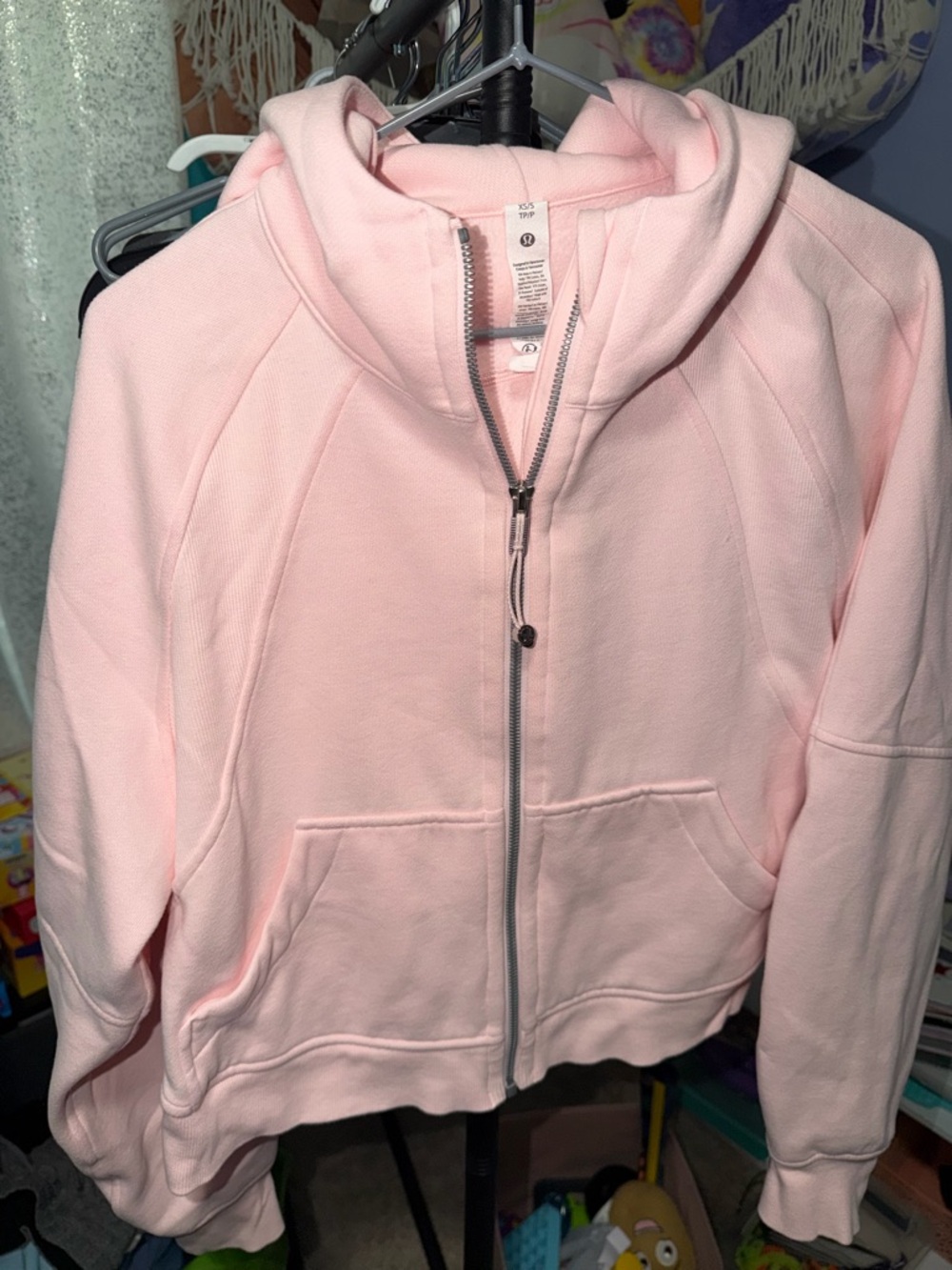 Soft Light Pink Zip-Up Hoodie